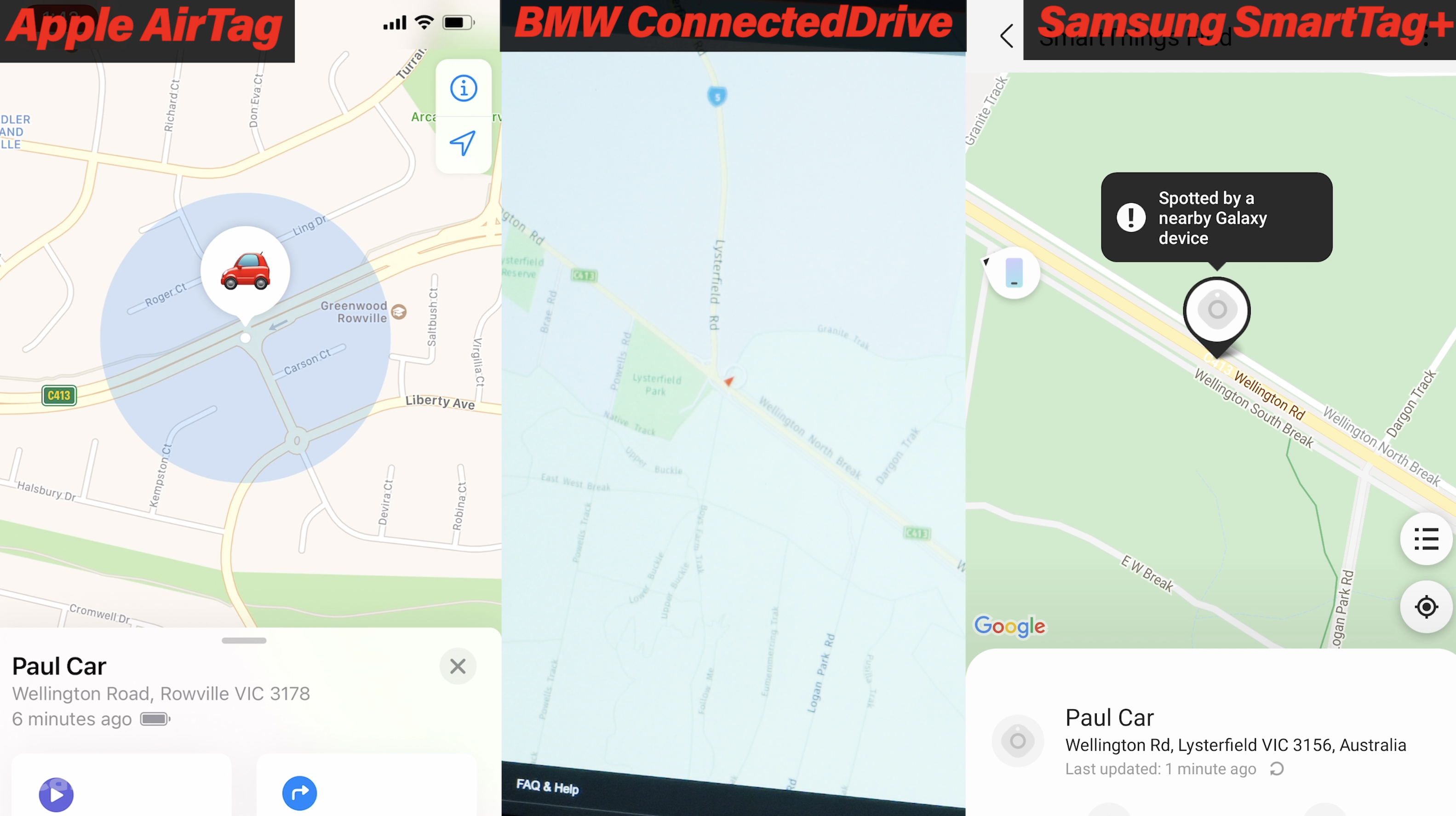 Car tracking: Apple AirTag v Samsung SmartTag+ v GPS comparison review:  Which is best?