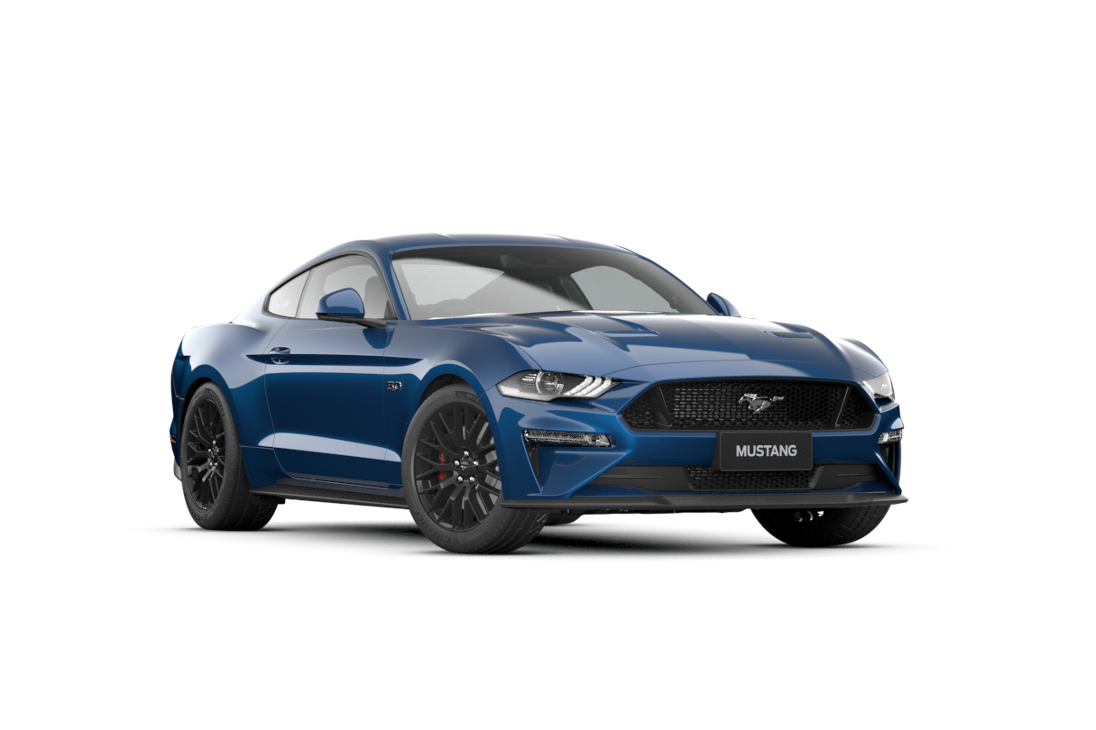 mustang 2022 blue and black