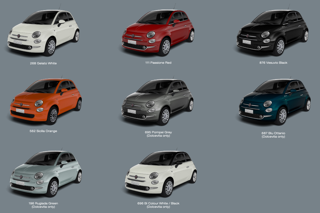 Fiat 500 - Modèles et versions