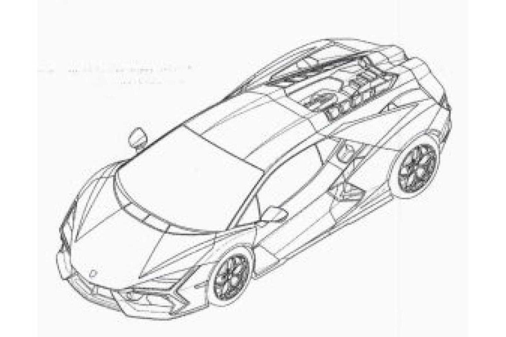 How to draw Lamborghini Sesto Elemento rear view  Sketchok easy drawing  guides