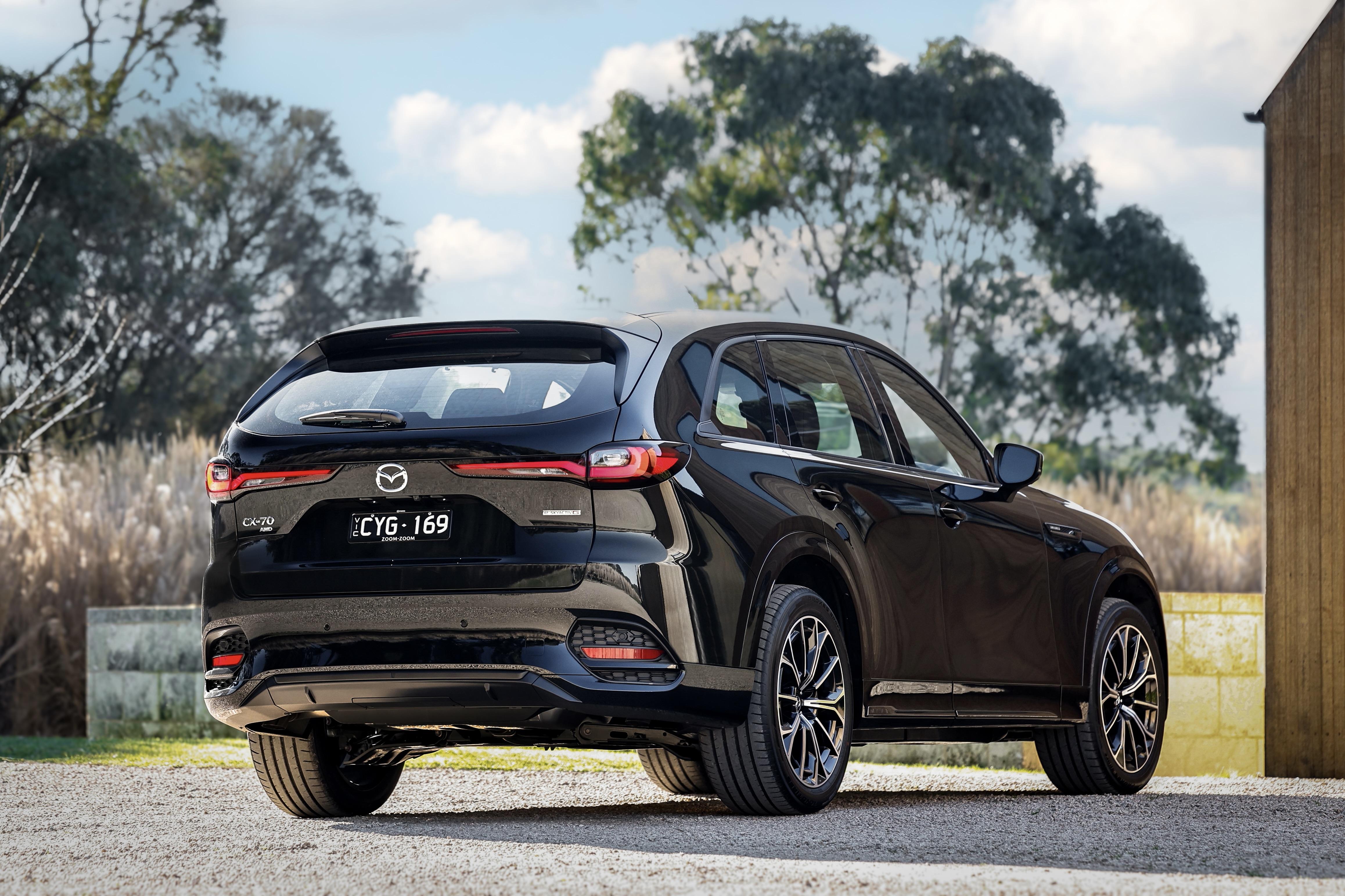 Rear styling of the CX-70, a model Australia keeps for now as US buyers lose out