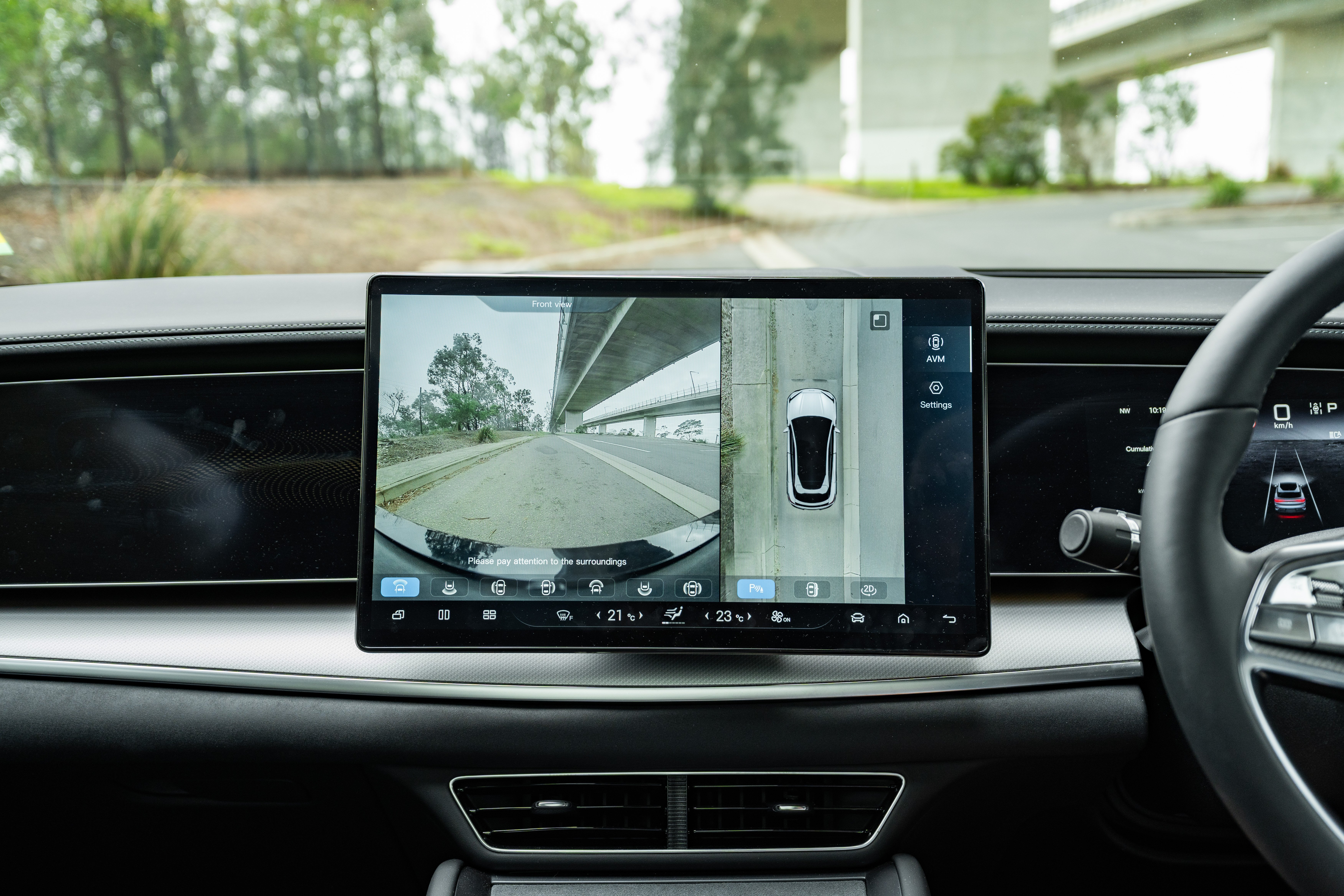 Modern connected vehicles like this Chinese model rely on cameras and data links, fuelling the security debate over military-base access.