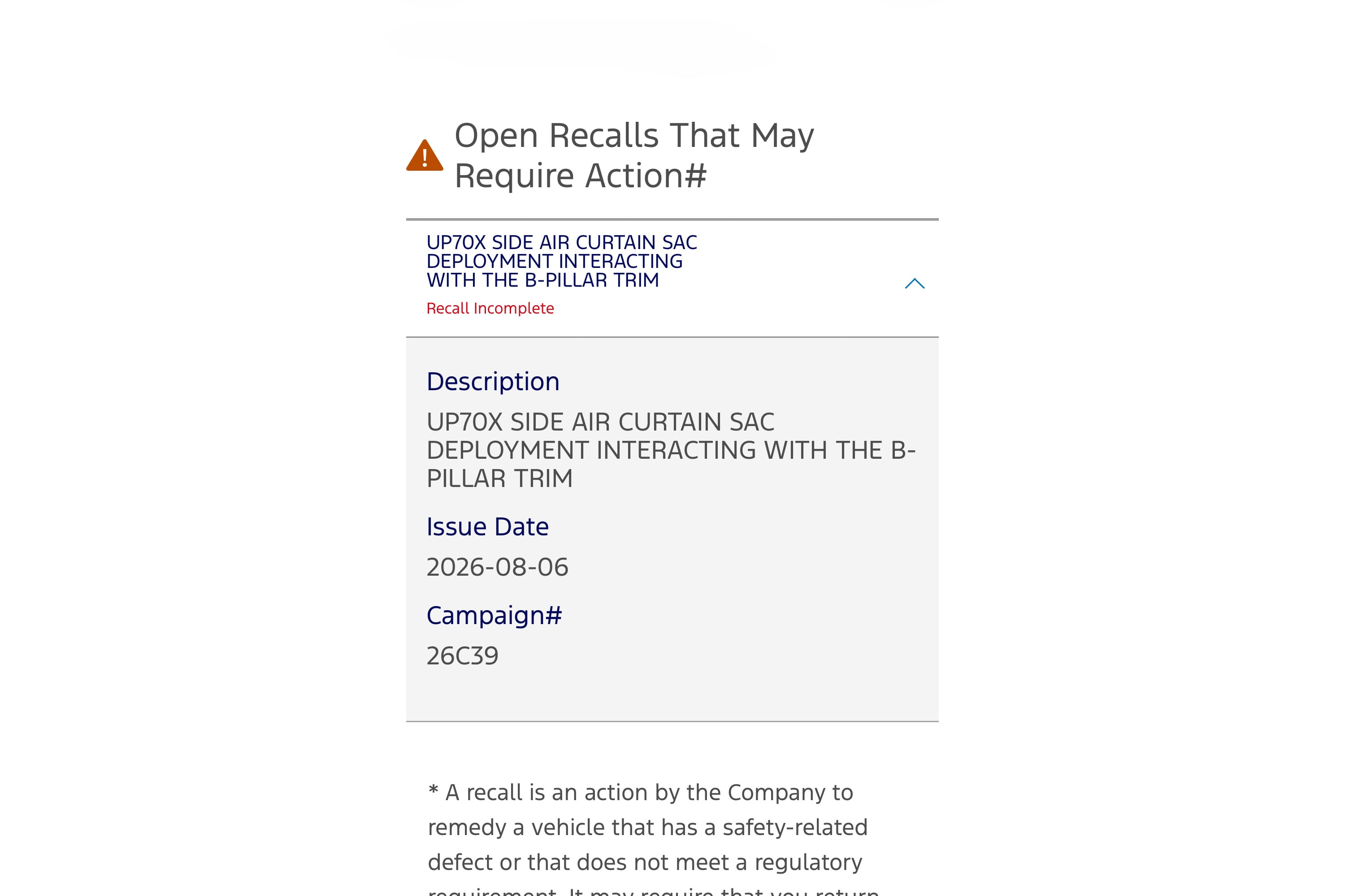 Ford Ranger recalled