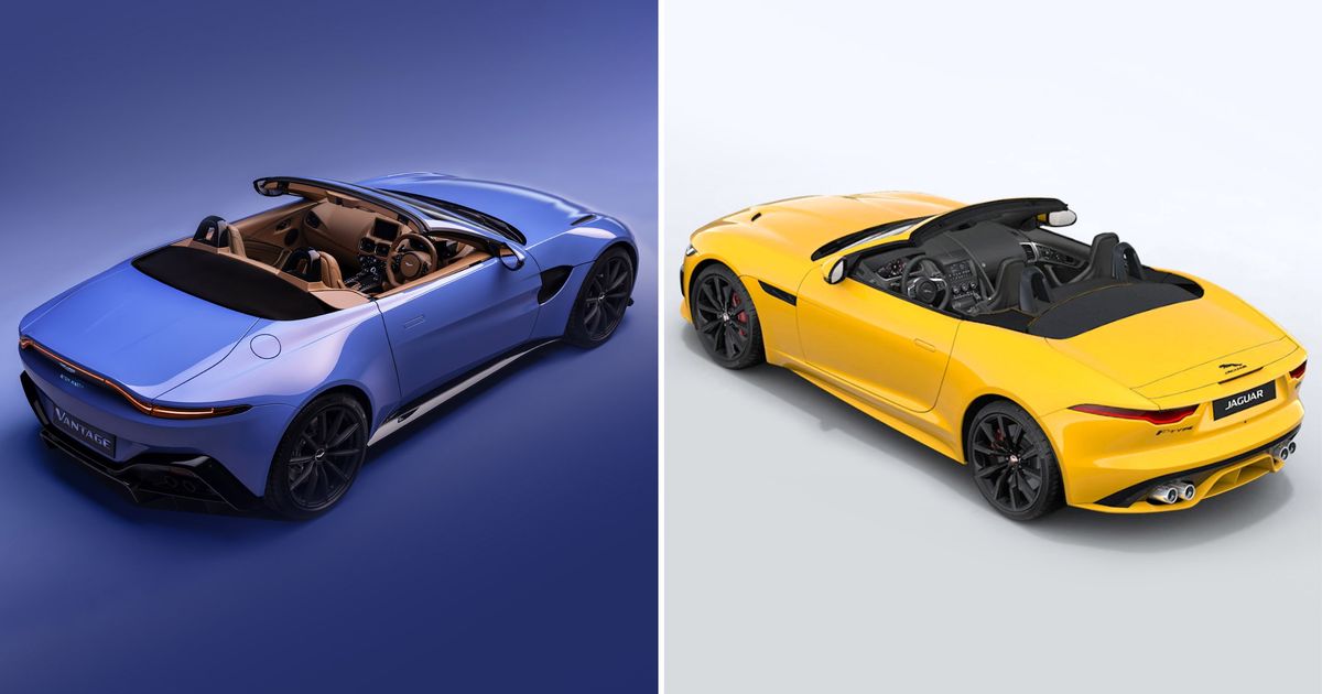 Design battle: Aston Martin Vantage Roadster vs Jaguar F-Type R ...