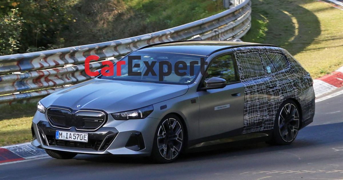 BMW’s first electrical wagon hits the Nurburgring