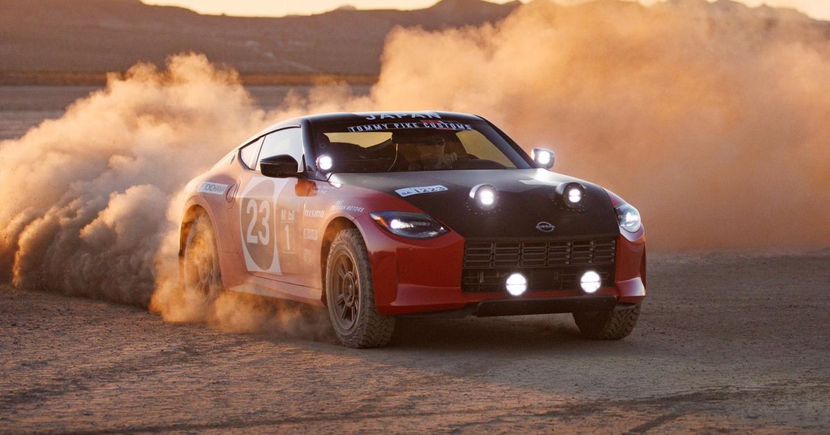 Retro Nissan Z rally car coming for Porsche 911 Dakar