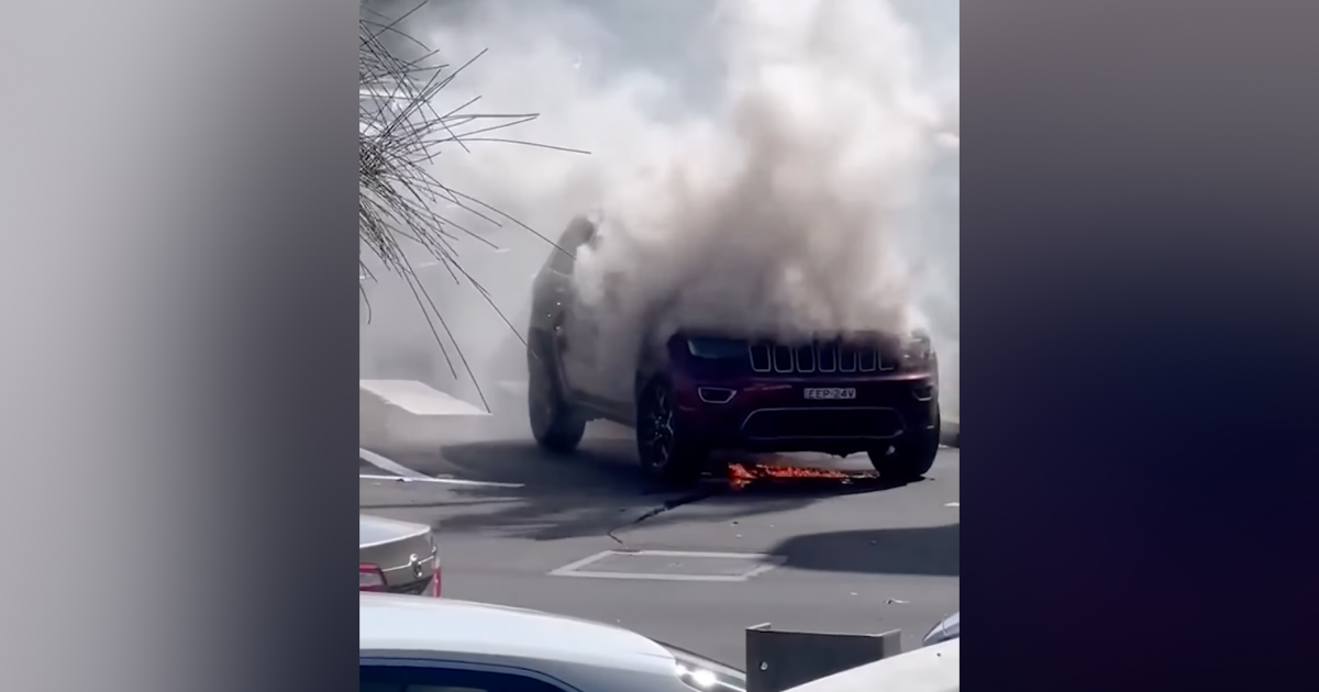 Sydney Jeep driver escapes engine inferno