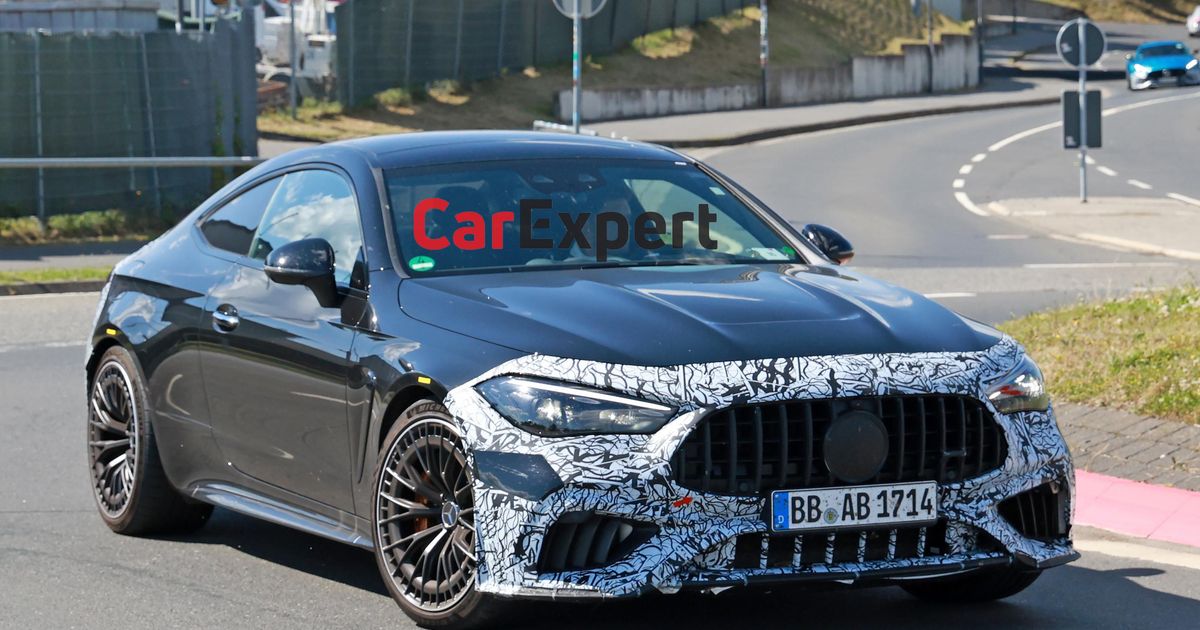 2025 Mercedes-AMG CLE 63: Spied coupe teases return to V8 power