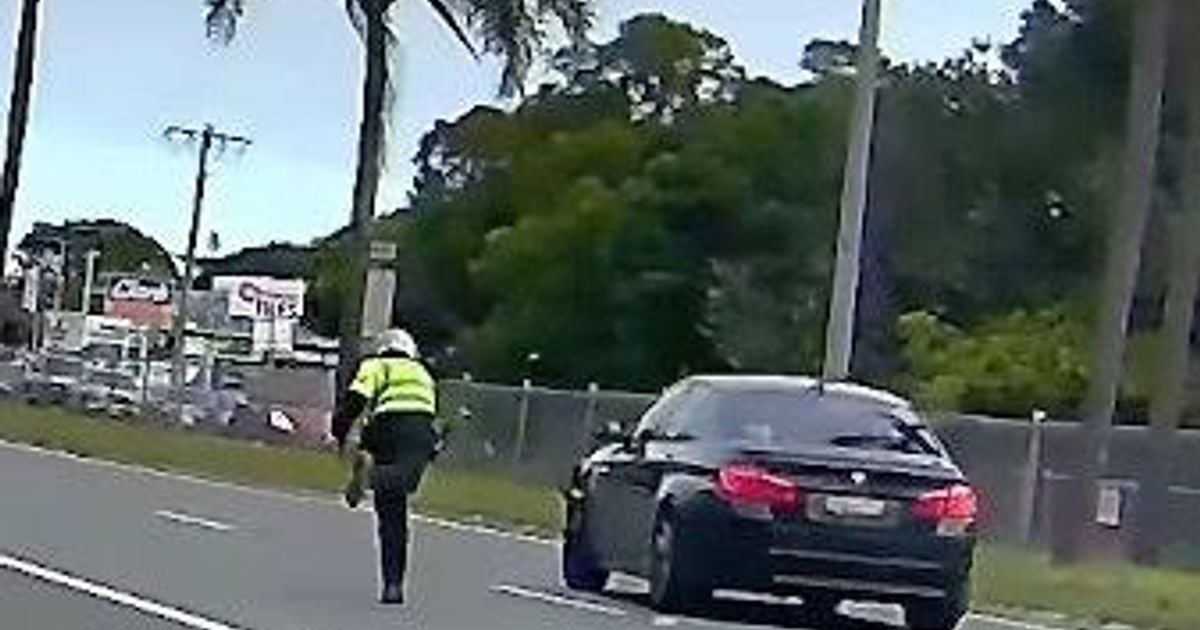 Dashcam catches Queensland cop losing his cool