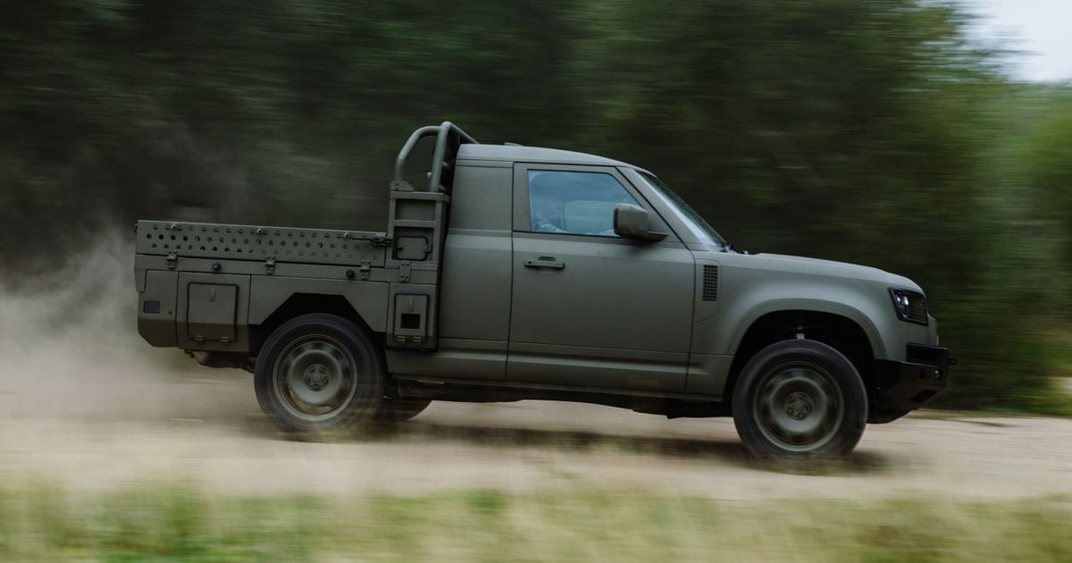 Photo: CarExpert Jaguar Land Rover unveils three Defender Wolf Series II military variants, including the Defender Utility Vehicle, at the British Army’s DVD 2026 defence show