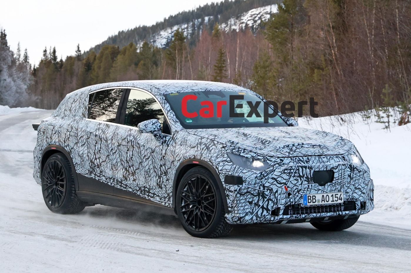 Mercedes-AMG's upcoming hot electric SUV spied