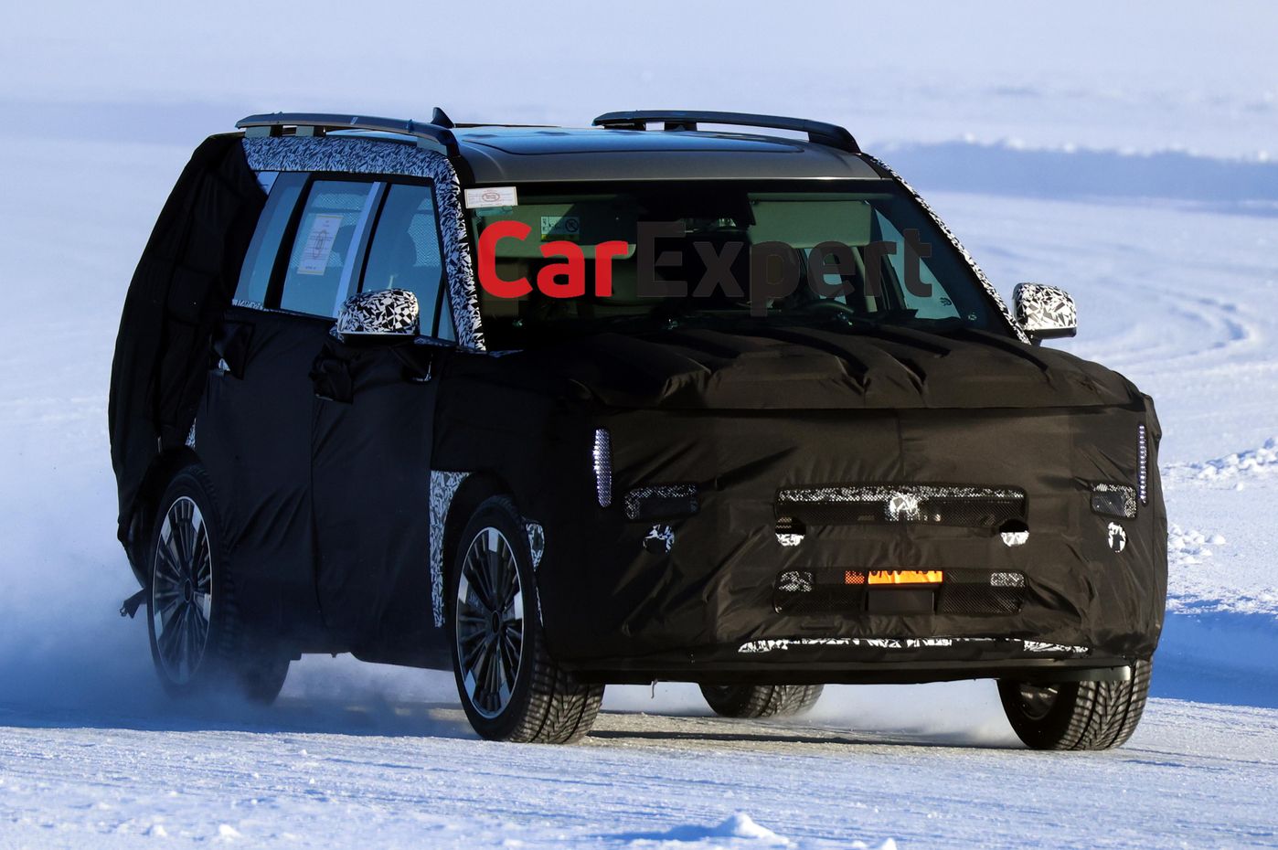 2027 Hyundai Santa Fe spied again, looking a little less weird