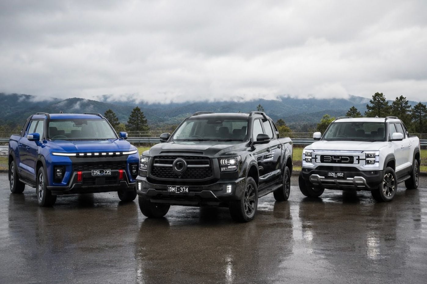 2026 GWM Cannon Alpha PHEV vs BYD Shark 6 vs KGM Musso EV: Spec battle