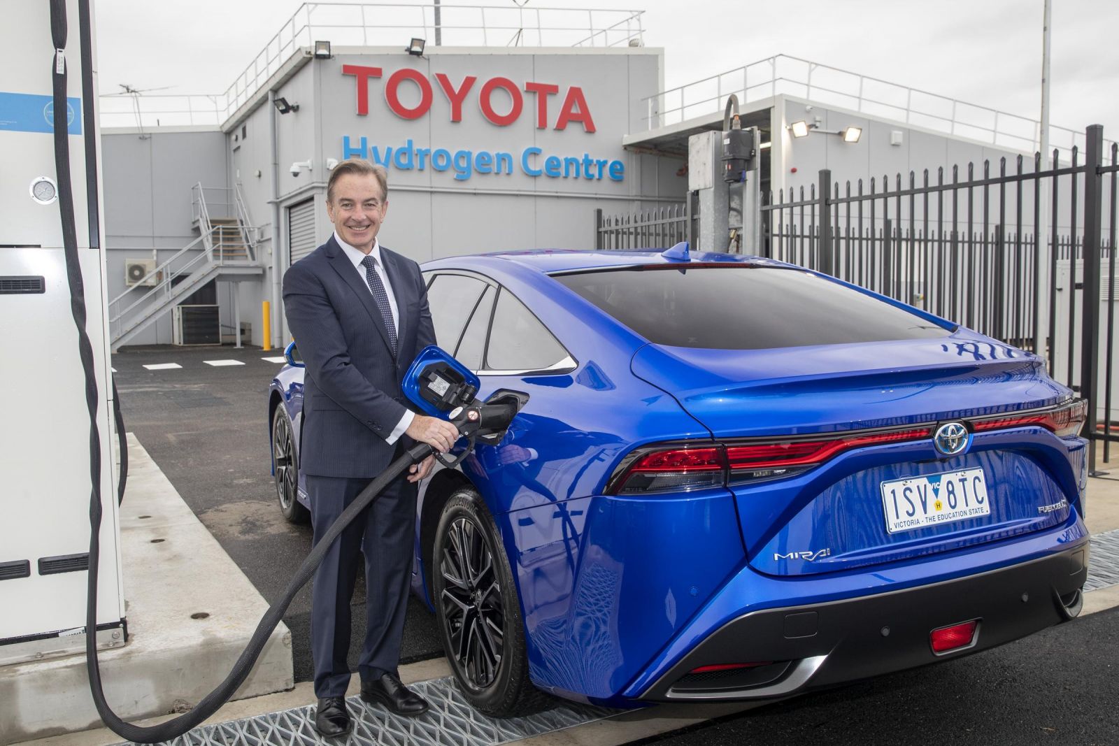 Toyota Mirai Hydroging Fuel-Cell ayuda a alimentar un estadio de Melbourne