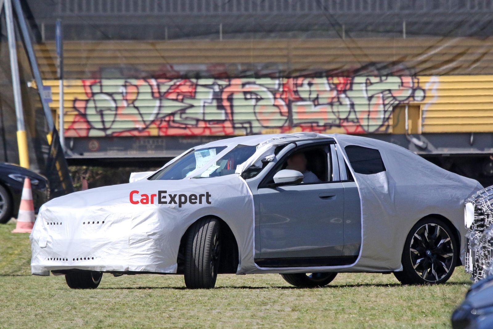 2024 BMW i5 EVs spied with less camouflage