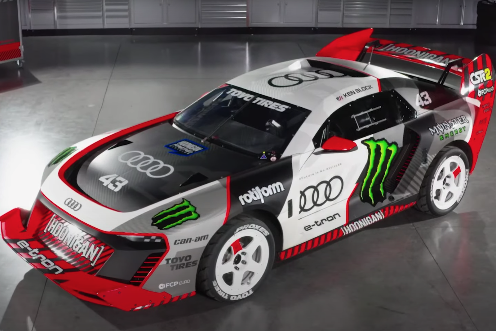Ken Block debuts Audi S1 Hoonitron in 'Electrikhana'