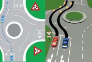 Is it legal to change lanes on a roundabout?