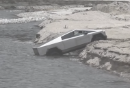 The Tesla Cybertruck was supposed to cross seas, but can't even cross this river