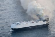 Fire causes another ship carrying EVs to be abandoned at sea