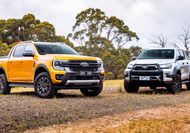 2023 Ford Ranger Wildtrak V6 v Toyota HiLux Rogue comparison
