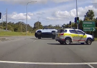 Dashcam captures ambulance knocking Chery onto its roof