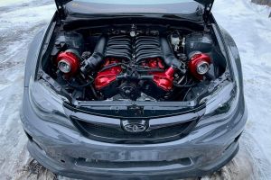 This guy solved his Subaru head gasket problem with a twin-turbo V12 swap