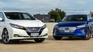 2020 Hyundai Ioniq Premium and Nissan Leaf compared