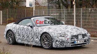 2021 Mercedes-AMG SL spied with fabric roof