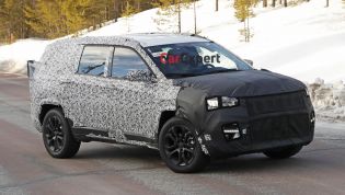 Jeep Compass three-row spied