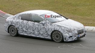 2022 Mercedes-Benz EQE spied at the Nürburgring