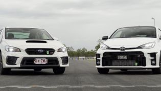 2021 Subaru WRX STI v Toyota GR Yaris track comparison