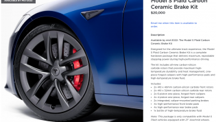 Tesla Model S Plaid gains carbon ceramic brake option