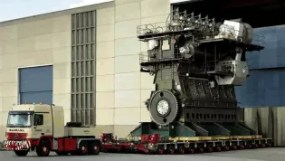 This 107,390hp (80,080kW) engine is the most powerful diesel ever made