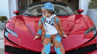 Three-year old throws $850,000 Ferrari around a race track