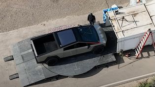 Drone footage shows Tesla Cybertruck's enormous wiper