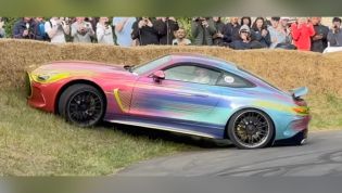 Fail! AMG GT prototype goes off-track during Goodwood burnout attempt