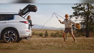 Russell Coight trades LandCruiser for Outlander in latest 'ad-ventures'