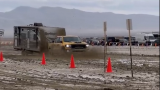 Flooded desert at Burning Man is no match for rampant Ram 1500 TRX