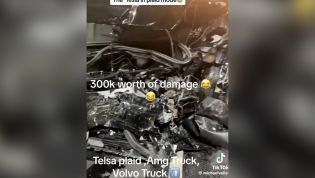Hoon wrecks Tesla Model S Plaid before even leaving the dealer
