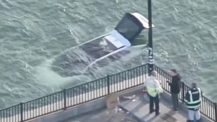 Toyota bZ4X electric car takes plunge off US boat ramp