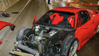 Dealer employee smashes Ferrari F40 en route to car show