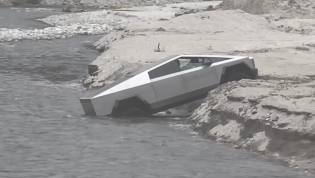 The Tesla Cybertruck was supposed to cross seas, but can't even cross this river