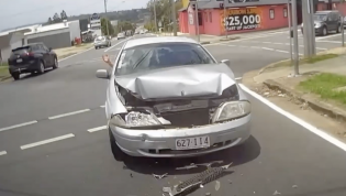 Dashcam car crash video shows a series of poor decisions