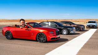 V8 Bentley vs V12 Maybach vs V12 Rolls-Royce vs Hyundai EV drag race