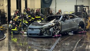 Audi e-tron GT EV bursts into flames during service