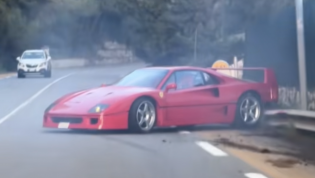 Two Ferrari F40 crashes caught on camera in bad month for supercar fans