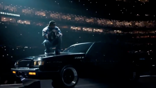 What was Kendrick Lamar's car in the Super Bowl halftime show?