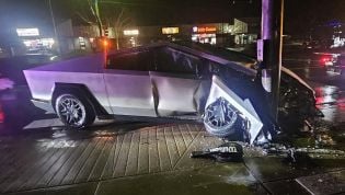 Tesla Cybertruck owner still loves his pickup, even after it drove him into a pole