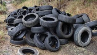 National parks are becoming a dumping ground for used car tyres