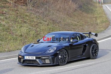 2022 Porsche 718 Cayman GT4 RS spied without camouflage